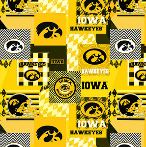 UNIVERSITY OF IOWA-Collegiate Minky Geo-100% Polyester-IA1367