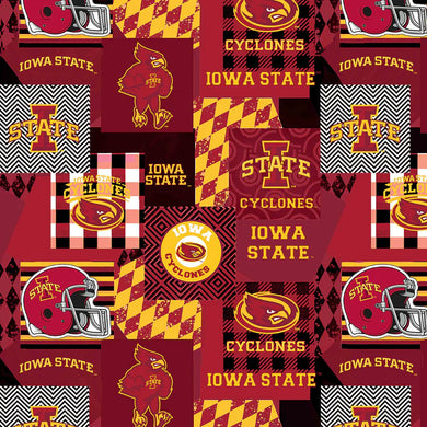 IOWA STATE UNIVERSITY-Collegiate Minky Geo-100% Polyester-ISU1367