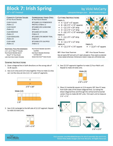 RBD 2025 Block 7 - Irish Spring  Free Pattern Download