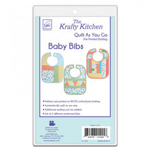 Load image into Gallery viewer, Quilt As You Go Pre-Printed Batting Baby Bibs  JUTJT-1445 