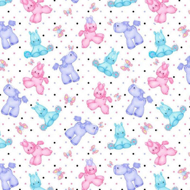 Comfy Flannel Horses Fabric 9527-66