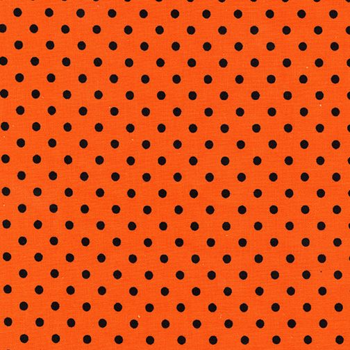 Orange w/Black Polka Dot Basic Pin by Timeless Treasures  C1820