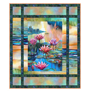 Kit - Picture Perfect Quilt Kit with Lotus from Northcott