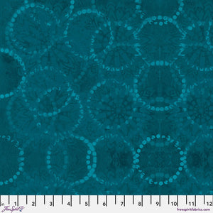 Textures II Rings Mint by Sue Penn for Free Spirit PWSP094.DKTEAL