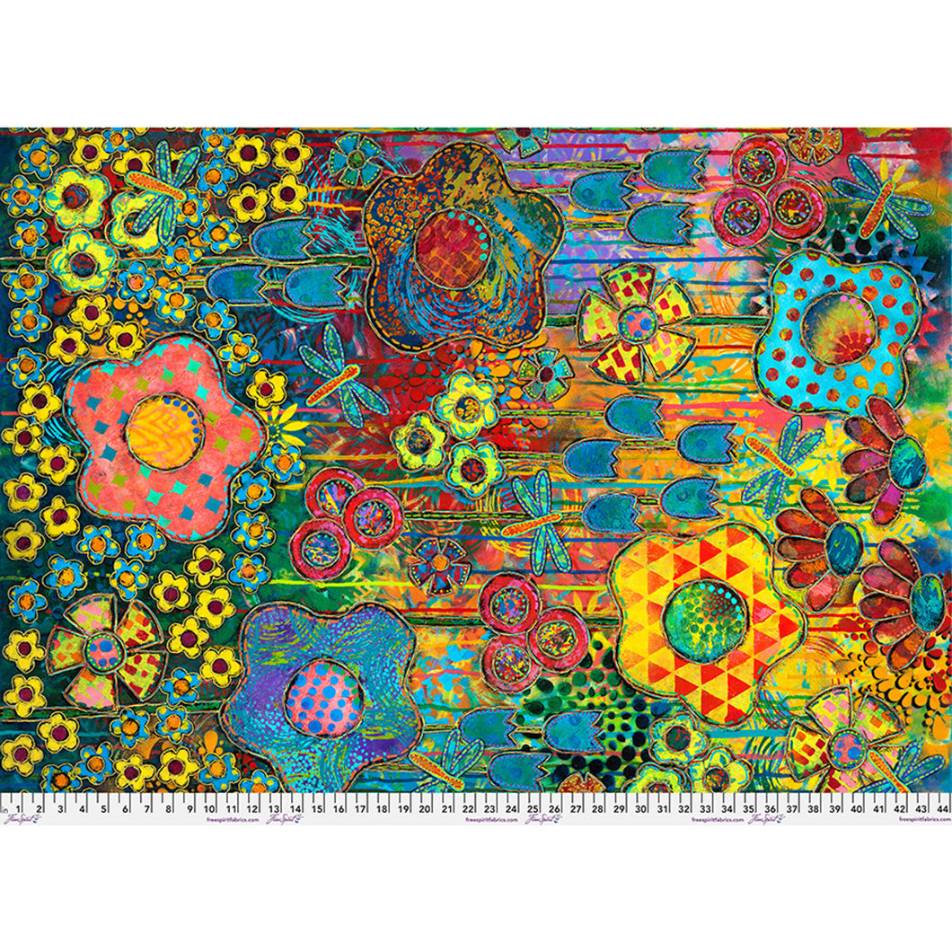 Dragonfly Dance - Multi Floral PWSP106-MULTI