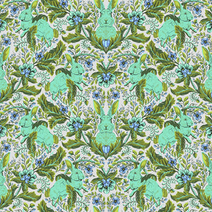 FreeSpirit Fabrics Full Moon Forest II Tula Pink Hoppy Go Lucky Starlight Green Grey