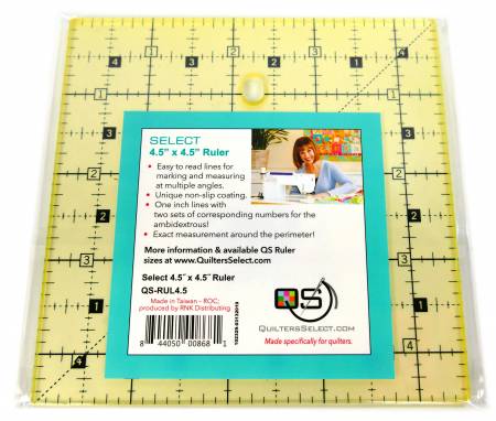 Non-Slip Ruler 4-1/2in x 4-1/2in # QS-RUL45