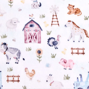 Sweet Farm White Cloud Cuddle® Fabric Minky Fabric