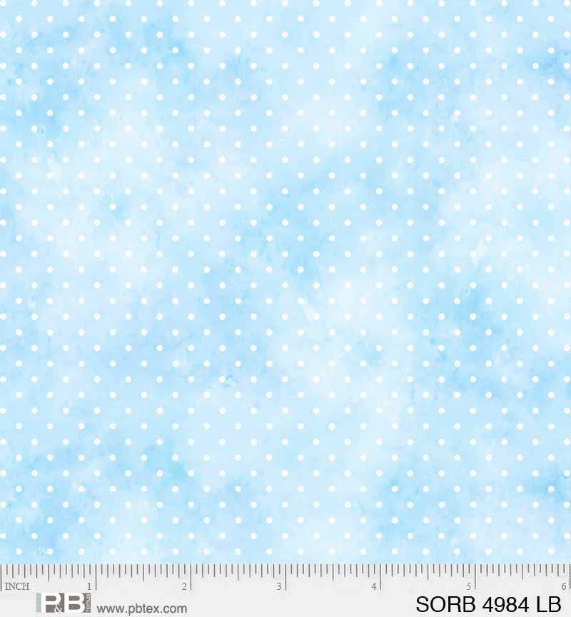 Sorbet Light Blue with White Dots - 4984 LB