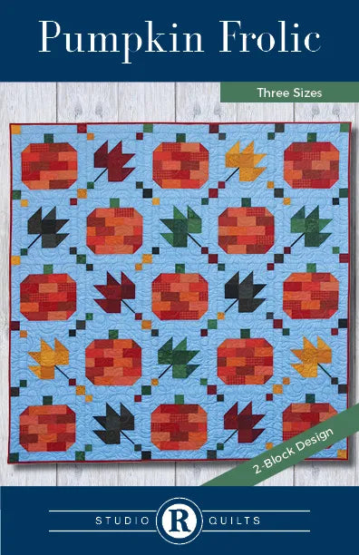 Pattern - Pumpkin Frolic: Two Block Quilt Pattern