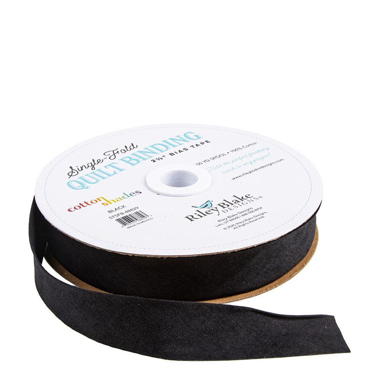 48829 Fabric Riley Blake Single-Fold Quilt Binding Shade Black STSFB-48829 ...