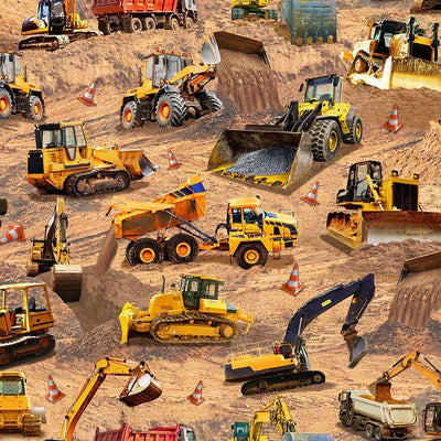 TT Keep On Truckin' Construction Site Scene - CD3737-BROWN