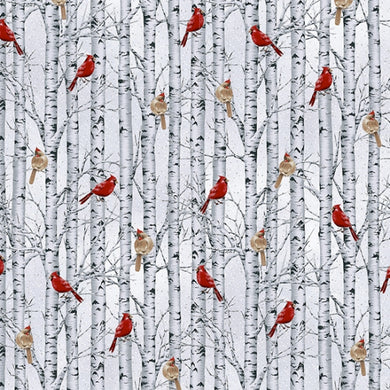 Whispering Woods - V7160-113S Frost/Silver - Cotton Fabric