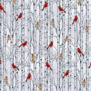 Whispering Woods - V7160-113S Frost/Silver - Cotton Fabric