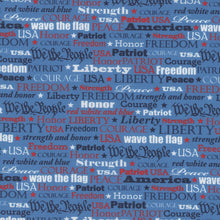 Load image into Gallery viewer, Windham Fabrics American Tribute Whistler Studios Voices of Valor Blue 55291-6