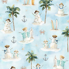Load image into Gallery viewer, Seas &amp; Greetings Breeze Snowman Beach Day Fabric