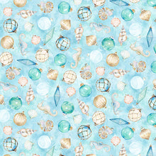 Load image into Gallery viewer, Seas &amp; Greetings Ocean Ornaments and Shells Fabric