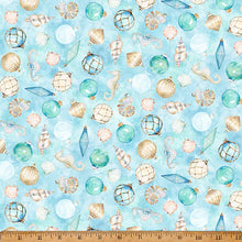 Load image into Gallery viewer, Seas &amp; Greetings Ocean Ornaments and Shells Fabric