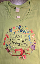 Load image into Gallery viewer, Women&#39;s Core Cotton V-Neck Tee - Easily Distracted