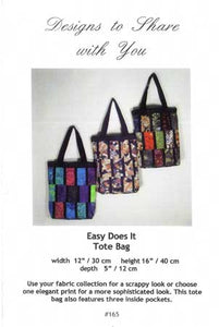 Easy Does It Tote Bag – Pattern – DSY165