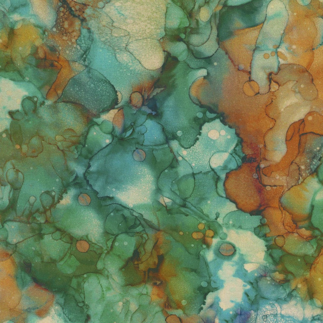 Autumn Breeze DP28061-63 Md Teal by Northcott Fabrics