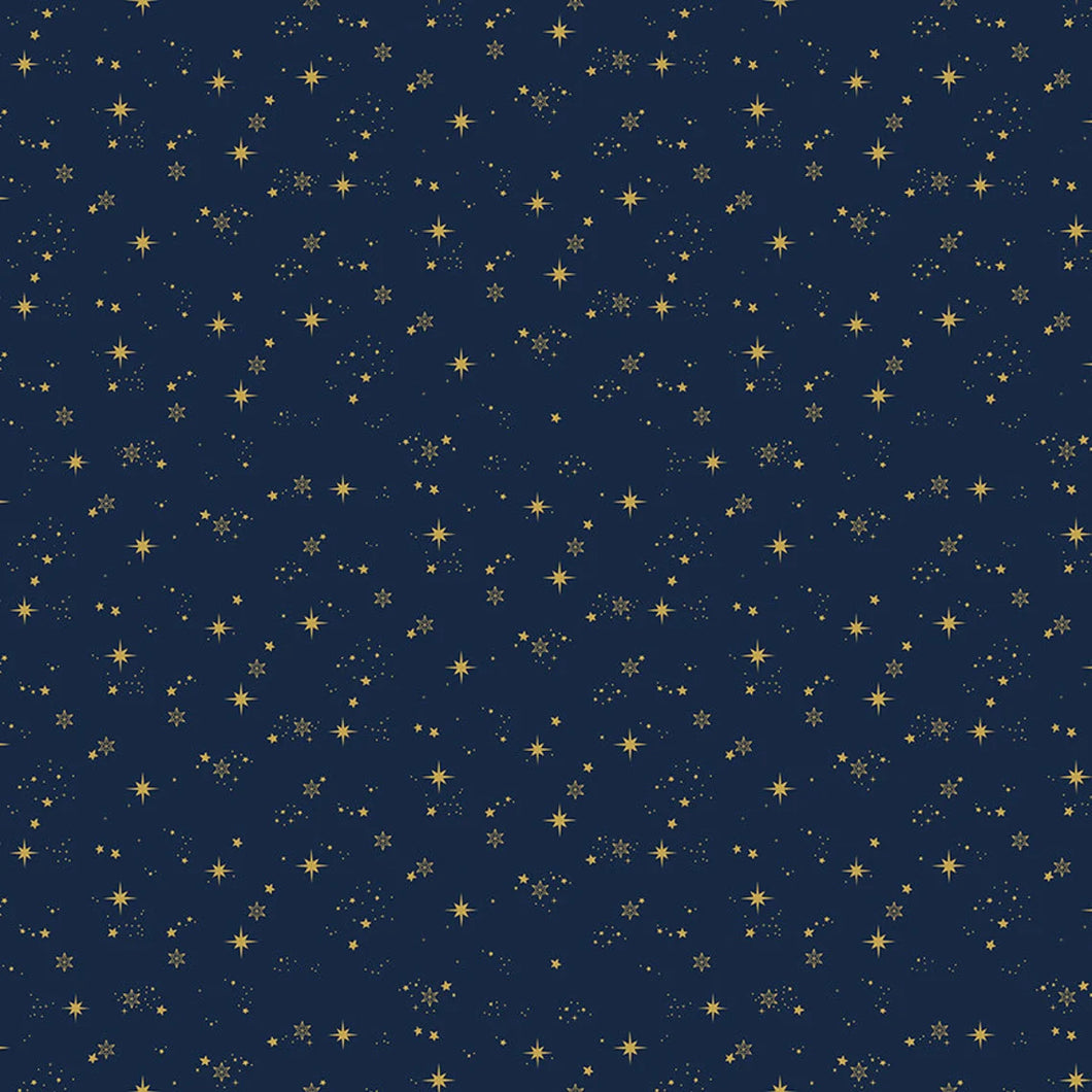 Riley Blake - Starfall Midnight Metallic Yardage  SC13825