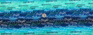 Oasis Christmas Fabric, Noel Christmas Believe Words  OA595301
