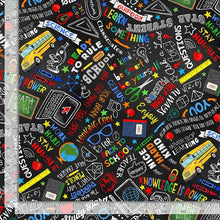 Load image into Gallery viewer, Back to School Chalkboard Text by Timeless Treasures Fabrics TT 1684