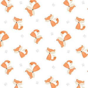 Winsome Critters  Foxes on White 36256-182