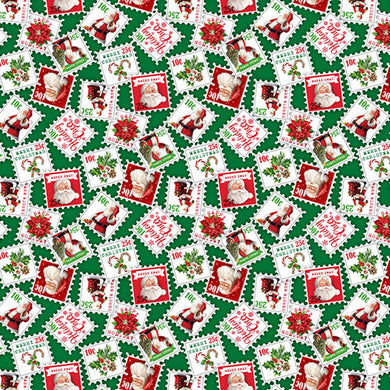 Letters to Santa Letters DP27130-74 Green Multi by Simon Treadwell