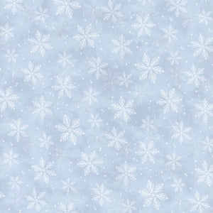 Snow Much Fun Flannel F26988-42 Light Blue Snowflakes for Northcott Fabrics