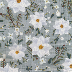 Winter Dreams 90841M-60 Winter Flower Mint for FIGO Fabrics