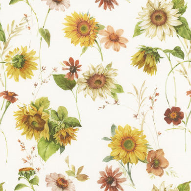 Sunflower Whispers CD16670-CREAM by Lisa Audit for Riley Blake Designs