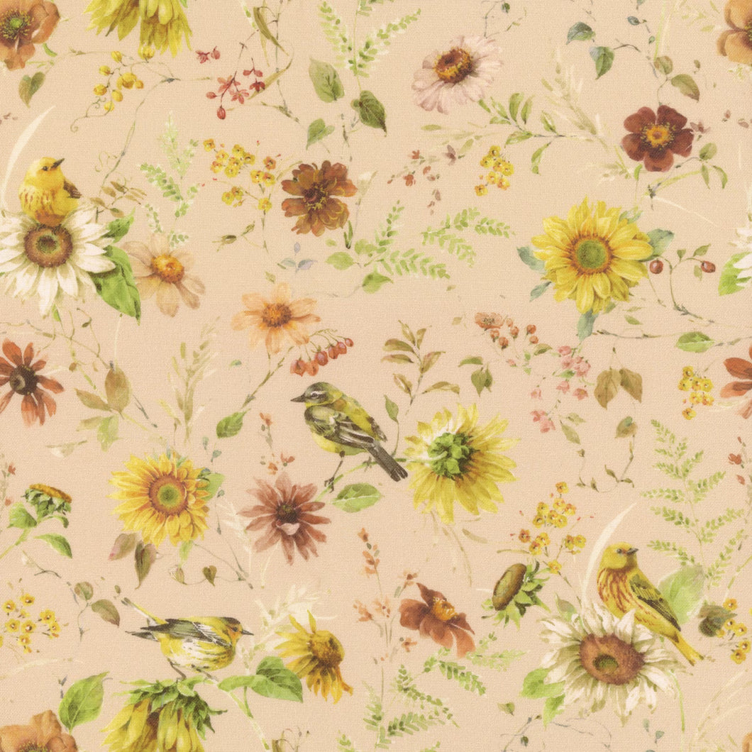 Sunflower Whispers CD16671-BLUSH by Lisa Audit for Riley Blake Designs