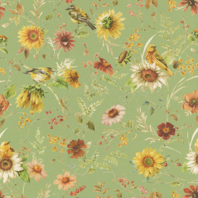 Sunflower Whispers CD16671-GREEN by Lisa Audit for Riley Blake Designs