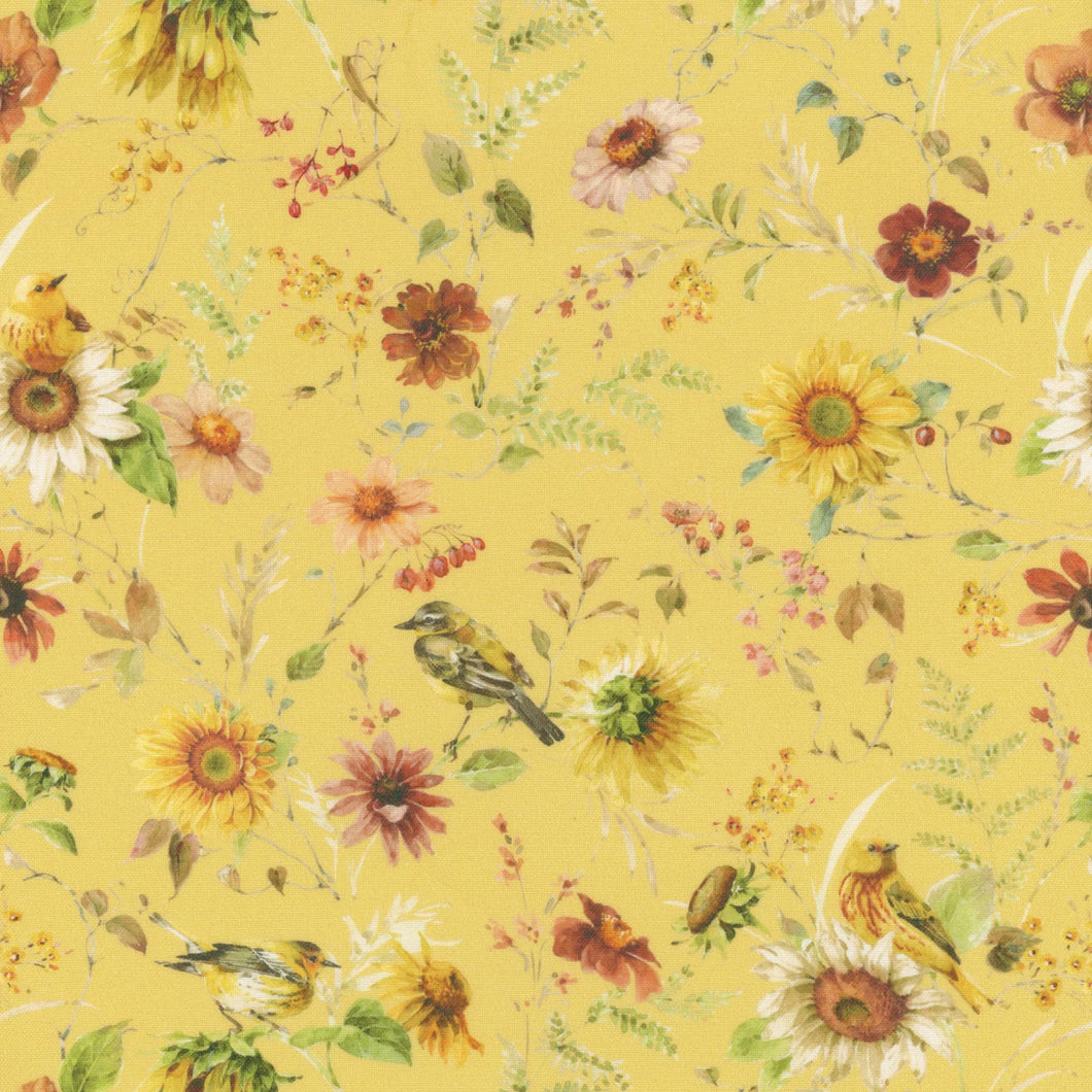Sunflower Whispers CD16671-YELLOW by Lisa Audit for Riley Blake Designs