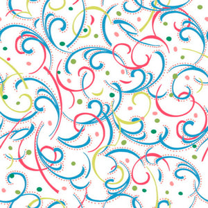 Swirlygig Swirls - White Fabric - RIV-SG-2251-2 - Swirlygig - Rivers Bend