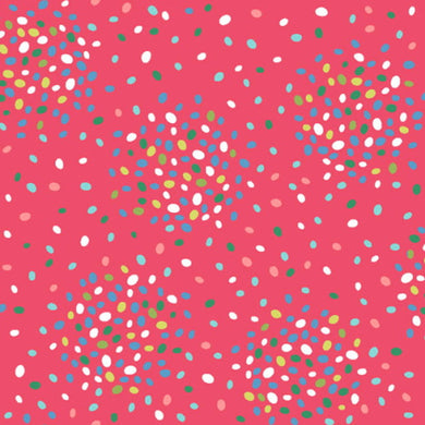 Swirlygig Seedlings - Raspberry Fabric - RIV-SG-2255-36 - Swirlygig - Rivers Bend