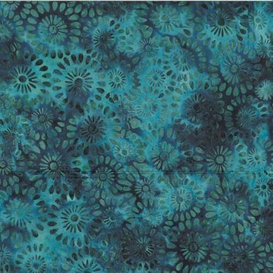 Hoffman Batiks Fabric - Bali Batik - Bayou Round Floral #V2538-577