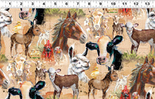 Load image into Gallery viewer, Farm Life Digital Toile Y3939-70 Light Rust by Cloth Works