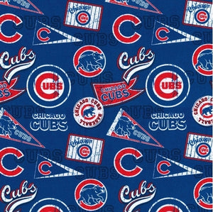 MLB - Chicago Cubs Cotton Fabric - 60" Wide by Sykel 14414B