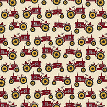 Load image into Gallery viewer, Benartex Tractor – Cream/Red by Painted Sky Studio 1019419B