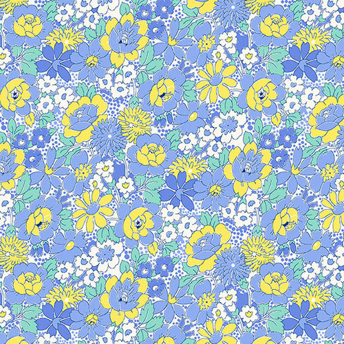 Nana Mae III - Blue Medium Floral