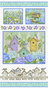 Henry Glass Hydrangea Birdsong Panel