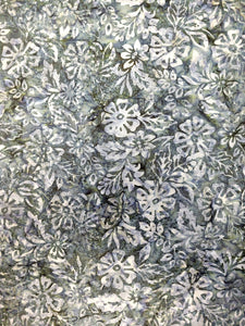 108" - Batik - Gray Flowers  108