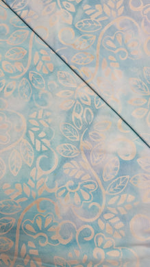 Batik - Lt. Blue Leaft Scroll  # 129