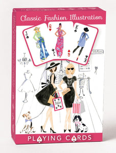 Classic Fashion Illustration Playing Cards Single Deck # 20438