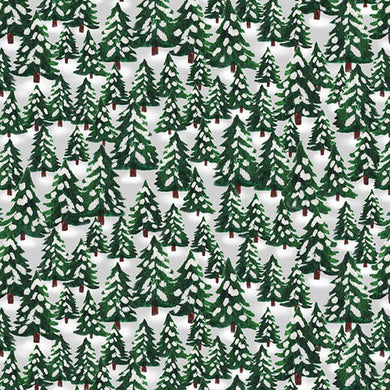 Wintry Mix by Elizabeth Medley 2300-66 Green - Tree Allover