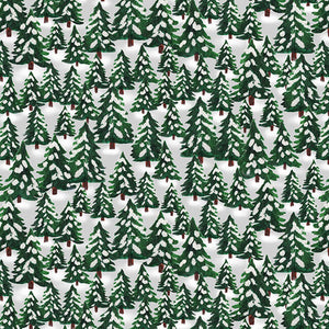 Wintry Mix by Elizabeth Medley 2300-66 Green - Tree Allover