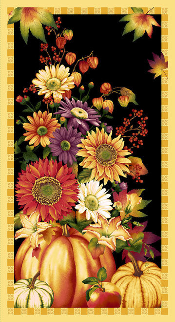 Autumn Time - Pumpkin, Sunflower, Panel